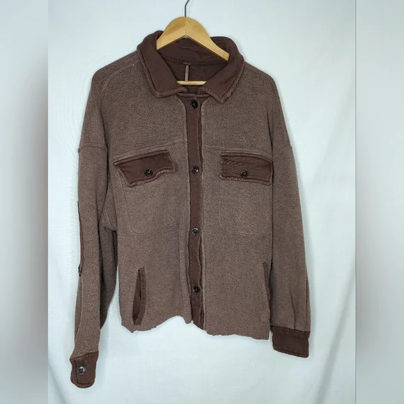 Free People Ruby Jacket Date Night Size Large Pockets Elbow Patches - Picture 3 of 16